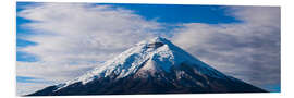 Foam board print Cotopaxi Volcano Glacier Capped Summit in Ecuador