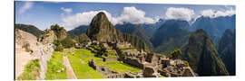 Cuadro de aluminio Antiguas ruinas incas de Machu Picchu en la Cordillera de Los Andes del Perú