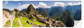 Vinilo para la pared Antiguas ruinas incas de Machu Picchu en la Cordillera de Los Andes del Perú