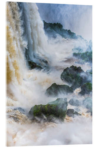 Acrylic print Powerful Waterfall in the Rainforest