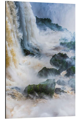 Aluminium print Powerful Waterfall in the Rainforest