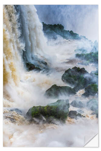 Vinilo para la pared Cascada de gran alcance en la selva tropical