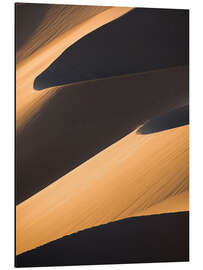 Aluminium print Sand Dunes in the Desert at Sunset