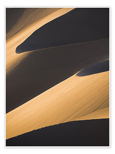 Plakat Sand Dunes in the Desert at Sunset