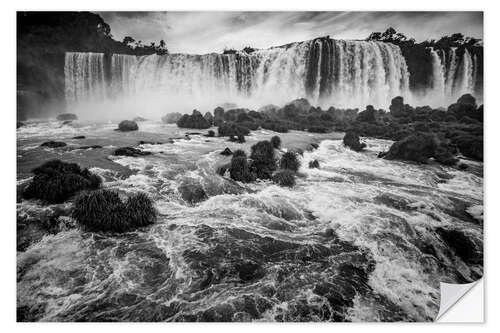 Sticker mural Chutes d'Iguazu dans la jungle du Brésil et d'Argentine