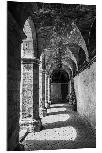 Aluminiumtavla Stone Arch Architecture at a Monastery