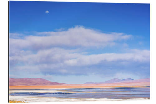 Gallery print Moon Over Altiplano Landscape in Bolivia