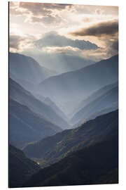 Aluminium print Misty Mountain Landscape in the Jungle