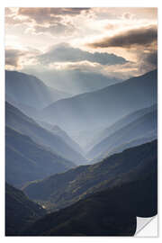 Wall sticker Misty Mountain Landscape in the Jungle