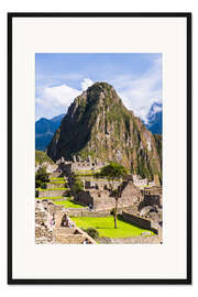 Gerahmter Kunstdruck Machu Picchu und Huayna Picchu in Peru
