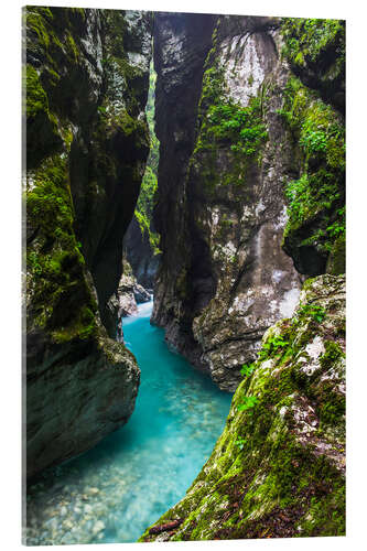 Akrylglastavla Canyon in Triglav National Park in Slovenia