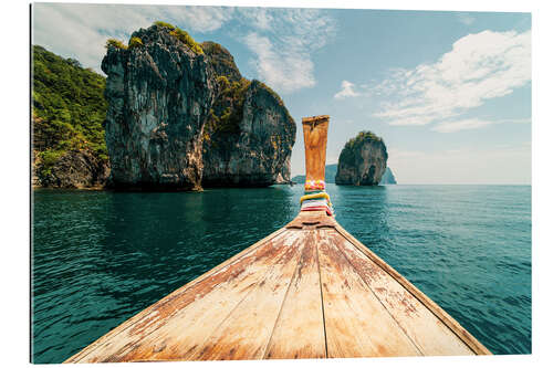 Gallery Print Traditionelle Bootsfahrt auf den thailändischen Inseln