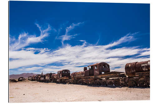 Gallery print Old Train Cemetery in Uyuni Salt Flats in Bolivia