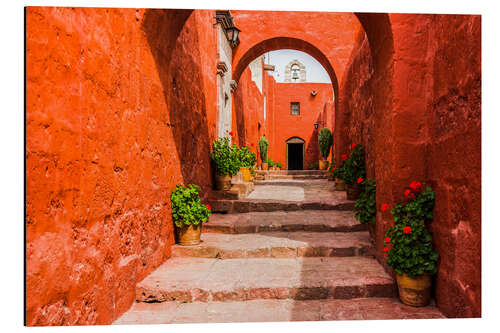 Print på aluminium Santa Catalina Monastery in Arequipa in Peru I