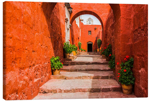 Canvas print Santa Catalina Monastery in Arequipa in Peru I