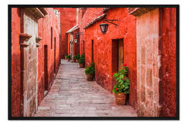 Gerahmter Kunstdruck Santa Catalina-Kloster in Arequipa in Peru II