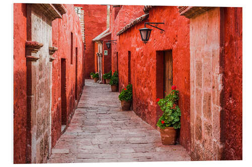 Foam board print Santa Catalina Monastery in Arequipa in Peru II