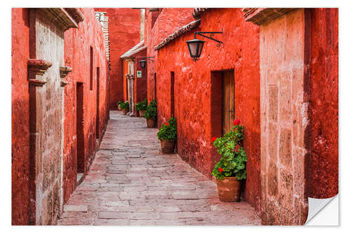 Vinilo para la pared Monasterio de Santa Catalina en Arequipa en Perú II