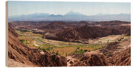 Cuadro de madera Paisaje del desierto de Atacama en Chile