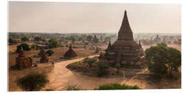 Akrylbillede Temples of Bagan at sunrise in Myanmar (Burma)