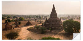 Vinilo para la pared Templos de Bagan al amanecer en Myanmar (Birmania)