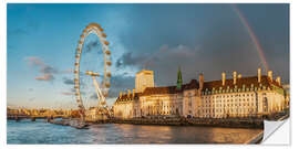 Wall sticker London Eye and Rainbow with Approaching Storm