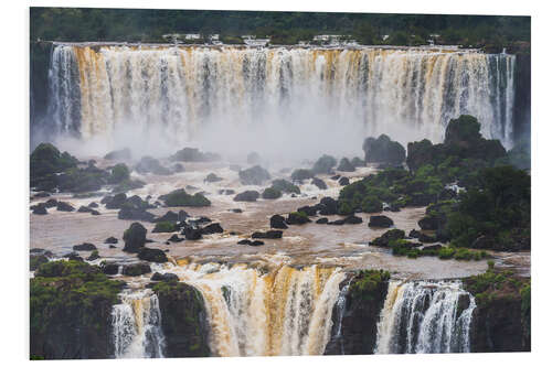 Foam board print Iguazu waterfall in Argentina