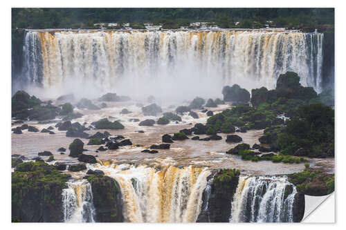 Selvklæbende plakat Iguazu waterfall in Argentina