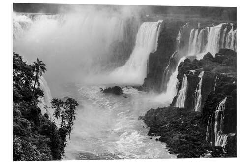 Foam board print Iguazu waterfall in Argentina