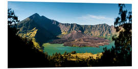 Foam board print Rinjani Volcano Landscape on Lombok Island in Indonesia