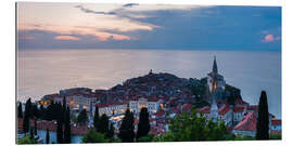 Gallery print Piran at Night on the Mediterranean Coast of Slovenia