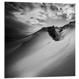 Aluminium print Dramatic Snow Covered Mountain Landscape and Crevasse