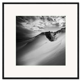 Impresión de arte enmarcada Espectacular grieta y paisaje montañoso cubierto de nieve