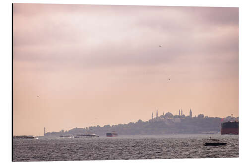 Cuadro de aluminio Paisaje urbano de Estambul al atardecer en Turquía