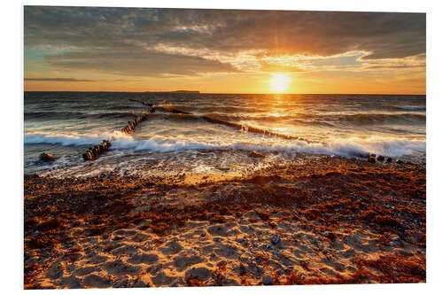 Tableau en PVC Coucher de soleil sur l'île de Rügen