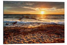 Magnettafel Sonnenuntergang auf Rügen