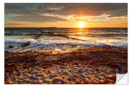 Naklejka na ścianę Sunset on Rügen