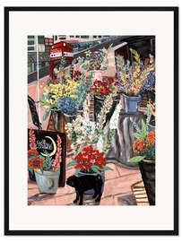 Gerahmter Kunstdruck Die Dame im Blumenladen
