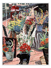 Wandbild  Die Dame im Blumenladen - Deborah Eve Alastra