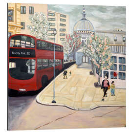 Magnettafel Roter Bus London