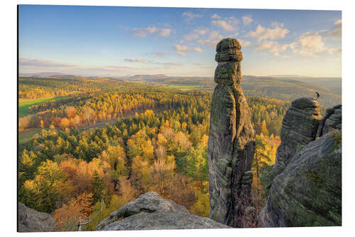 Aluminium print Barbarine in Saxon Switzerland