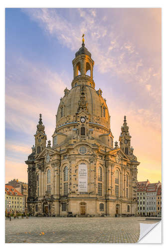 Selvklebende plakat Frauenkirche in Dresden