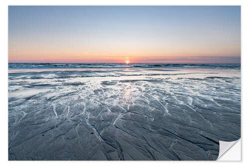 Sisustustarra Sunset on the North Sea beach