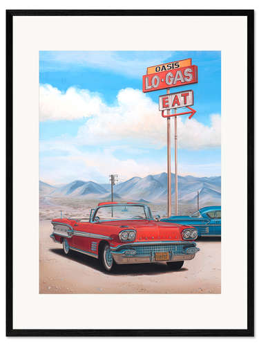 Innrammet kunsttrykk Classic Car
