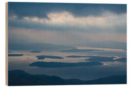 Quadro de madeira Loch Lomond na Escócia