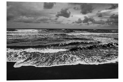 Hartschaumbild Dramatische Strand- und Ozeanlandschaft