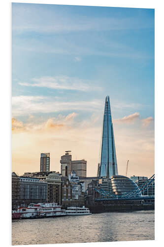 Foam board print The Shard in London at Sunset