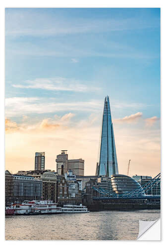 Adesivo murale The Shard a Londra al tramonto