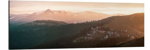 Aluminium print Carpathian Mountains at Sunset in Romania