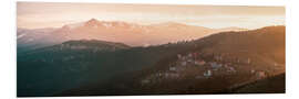 Foam board print Carpathian Mountains at Sunset in Romania